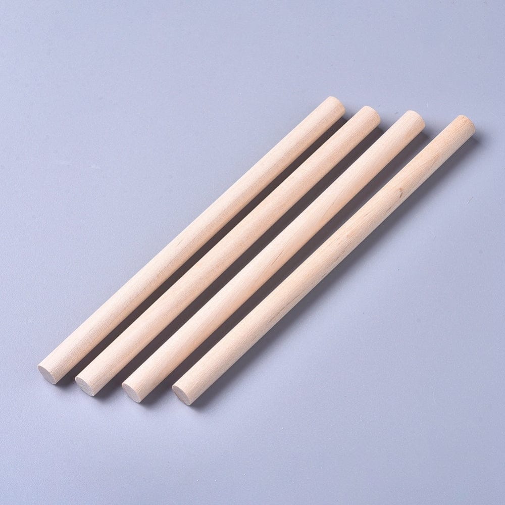 BeadsBalzar Beads & Crafts (WR8402-21) Wooden Sticks, Dowel Rods, Floral White :about 140mm (10 PCS)