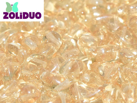 BeadsBalzar Beads & Crafts (ZL-00030-14413) ZOLIDUO® LEFT VERSION 5 X 8 MM CRYSTAL CHAMPAGNE LUSTER