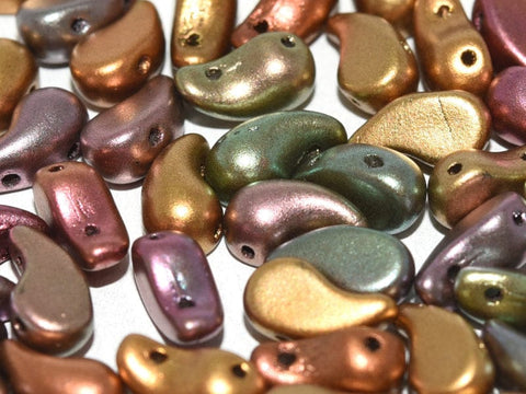 BeadsBalzar Beads & Crafts (ZL-01640) ZOLIDUO® LEFT VERSION 5 X 8 MM PURPLE IRIS GOLD